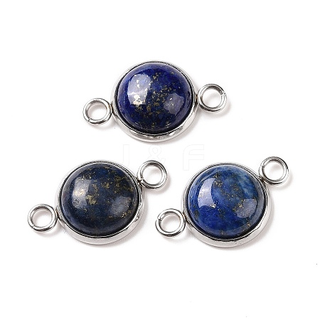 Natural Lapis Lazuli  Connector Charms LS-G-D059-01C-05-1
