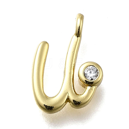 Brass Micro Pave Cubic Zirconia Pendants KK-B132-12G-U-1