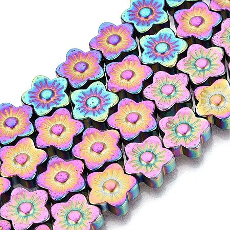 Electroplate Non-magnetic Synthetic Hematite Beads Strands G-T061-98D-1