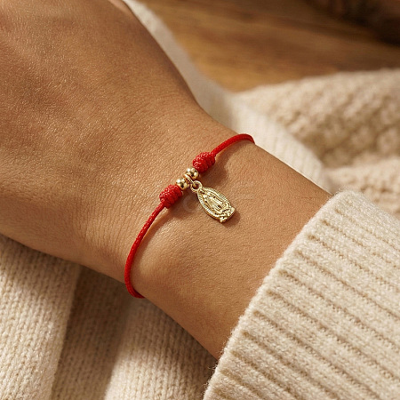 304 Stainless Steel Virgin Mary Charm Bracelets WH3603-1