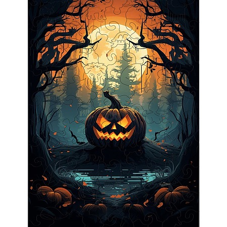 Halloween Theme Wooden Puzzles PW-WGC1D61-06-1