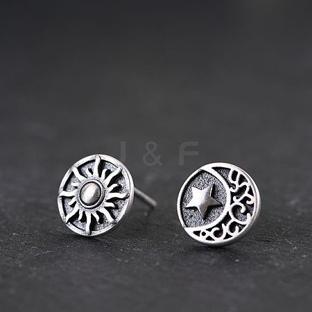 Alloy & 201 Stainless Steel Stud Earrings WGE2607-01-1