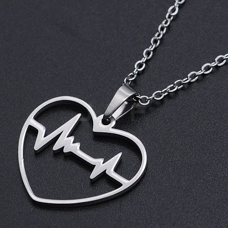 Non-Tarnish 201 Stainless Steel Pendants Necklaces LS-NJEW-S105-JN696-45-1-1