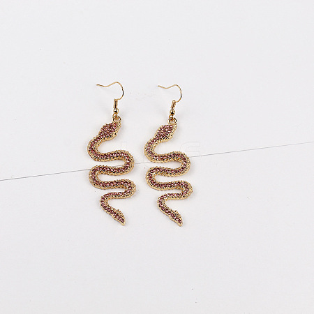 Alloy Rhinestone Dangle Earrings FS-WGB3D7E-05-1