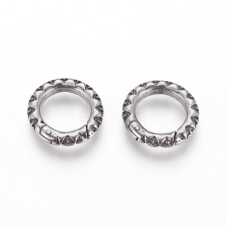 304 Stainless Steel Spring Gate Rings STAS-CJ0002-44A-1