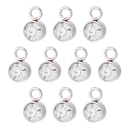 10Pcs Glass Rhinestone Charms STAS-TA0003-26F-1