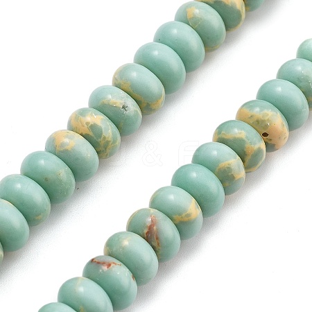 Synthetic Aqua Terra Jasper Beads Strands G-F224-02-8x5mm-01-1