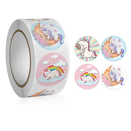 4 Patterns Cartoon Stickers Roll UNIC-PW0001-009A-1