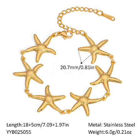 Stainless Steel Link Bracelets for Women RL7382-7-1