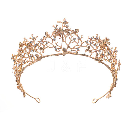 Alloy Rhinestone Crown Hair Bands for Girls Women Wedding Party Decoration HULI-PW0002-007B-1