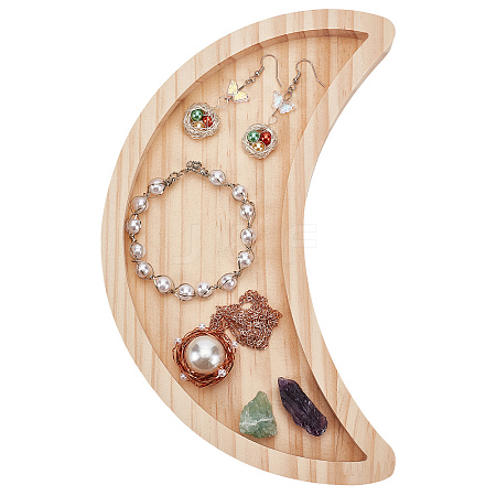 Wooden Crystal Ornament Display Tray AJEW-WH0324-32-1