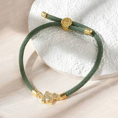 Adjustable Nylon Cord Bracelets BJEW-C096-01G-13-1