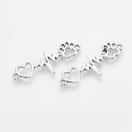 Tibetan Style Alloy Connectors Charms TIBE-N003-10AS-NF-1