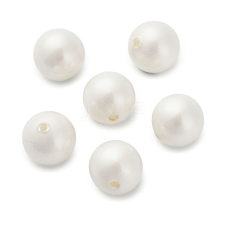 Baking Painted Pearlized Glass Pearl Round Beads HY-Q001-01A-1