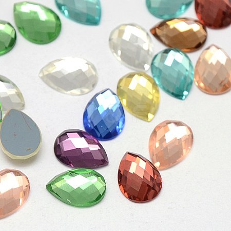 Faceted Glass teardrop X-GGLA-F010A-M-1