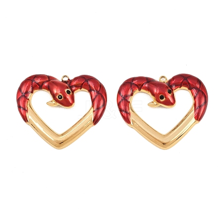 304 Stainless Steel Rhinestone Pendants STAS-P445-02G-02-1