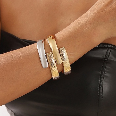 Alloy Hinged Bangles for Women BJEW-L629-07GP-1