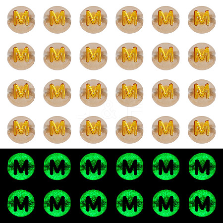 50G Luminous Transparent Acrylic Beads OACR-TAD0001-01M-1
