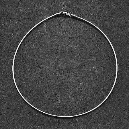 Non-Tarnish Casual Style 304 Stainless Steel Choker Necklaces X-STAS-O037-02P-1