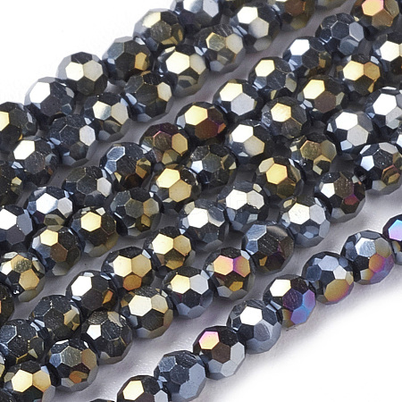 Electroplate Glass Beads Strands EGLA-R016-2mm-11-1