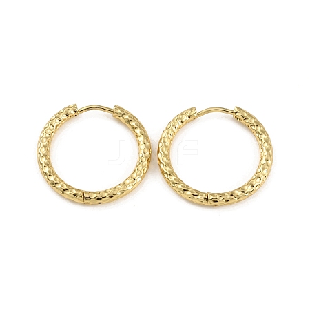 Ion Plating(IP) 304 Stainless Steel Grooved Hoop Earrings EJEW-M218-01C-G-1