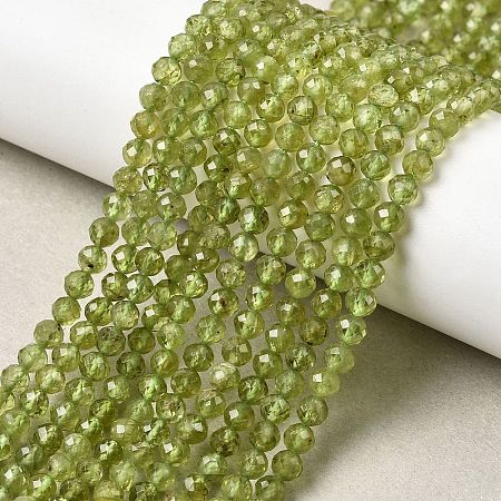 Natural Peridot Beads Strands G-P603-C-4mm-01-1