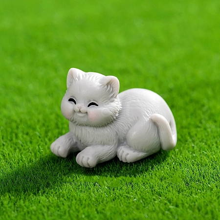 Resin Cat Shape Miniature Ornaments PW-WG2F993-08-1