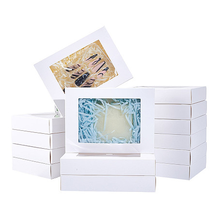 Rectangle Paper Biscuit Boxes with Clear Window CON-WH0107-02C-02-1