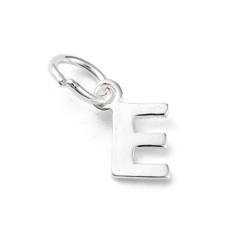 925 Sterling Silver Letter Charms STER-C012-01S-E-1