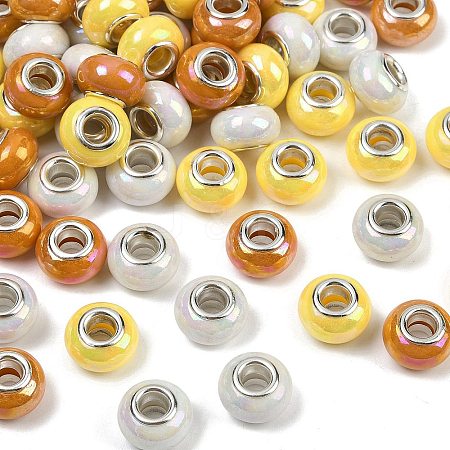 Opaque Resin European Beads RESI-C059-01F-1