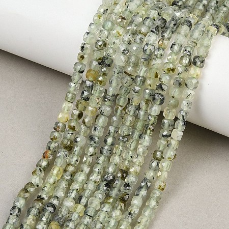 Natural Prehnite Beads Strands G-B171-A01-4x4mm-1