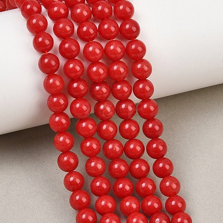 Dyed Natural White Jade Beads Strands GG-CBAD029-A09-6mm-1