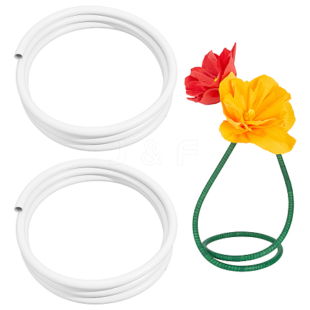 2 Rolls Plastic Aluminum Curved Shaped Tube FIND-PH0029-23C-1