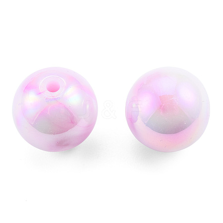 Two Tone Opaque Acrylic Beads SACR-T104-01B-1