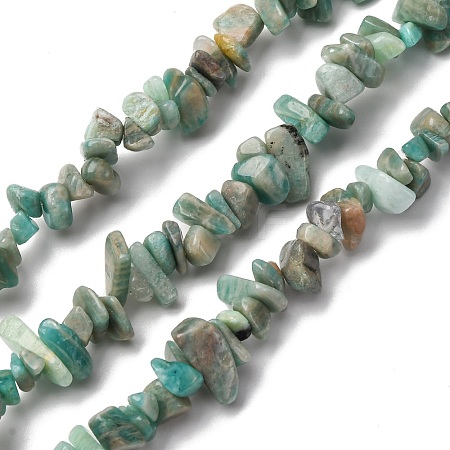 Natural Amazonite Chip Beads Strands G-M205-64-1-1