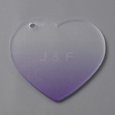 Gradient Transparent Acrylic Disc Big Pendants FIND-WH0032-54E-1
