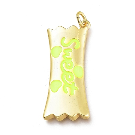 Real 18K Gold Plated Brass Enamel Pendants LS-KK-A150-06G-C-RS-1