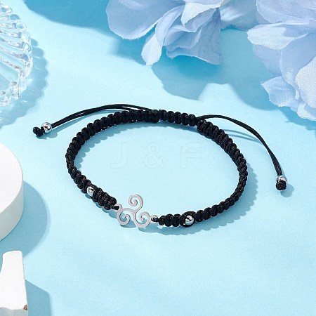 Braided Nylon Cord Adjustable Bracelets BJEW-JB11597-01-1
