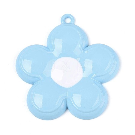 Spray Painted Alloy and Enamel Big Pendants PALLOY-T092-80C-1