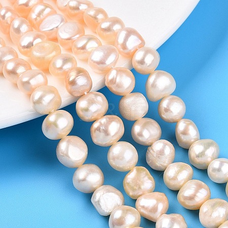 Natural Cultured Freshwater Pearl Beads Strands PEAR-N014-08H-02-1