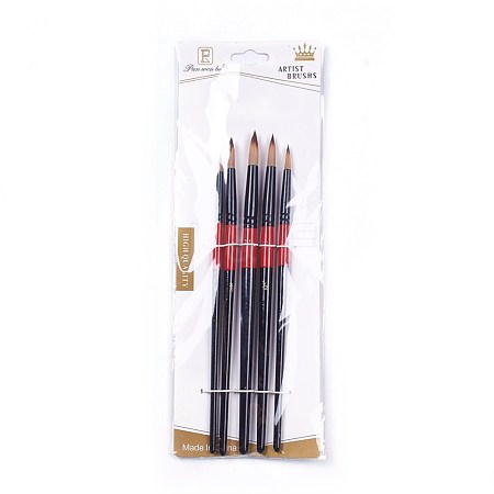 Nylon Hair Oil Paint Brush Pen AJEW-L072-50B-1