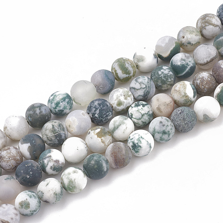 Natural Tree Agate Beads Strands G-T106-039-1