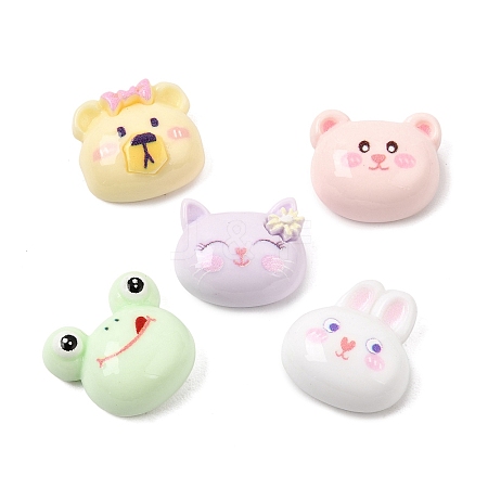 Animal Opaque Resin Cabochons RE-CBA2F5E-03-1