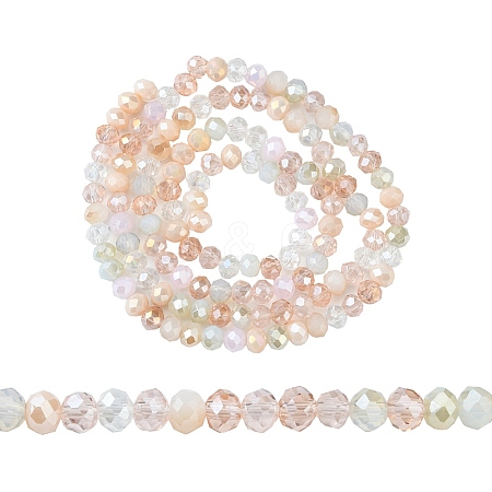 Electroplate Glass Beads Strands EGLA-yw0002-C05-1