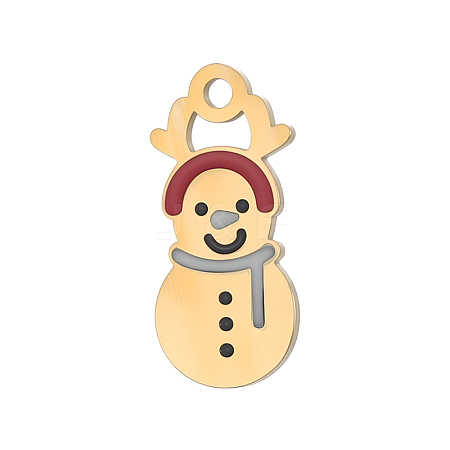 Christmas 304 Stainless Steel with Enamel Charms SA-OY003-80G-1