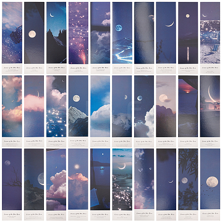 Sky Pattern Paper Bookmarks for Office School AJEW-GF0004-40D-1