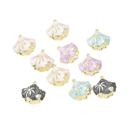 Alloy Enamel Pendants ENAM-G232-01G-02-1
