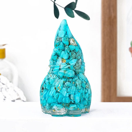 Synthetic Turquoise Gnome Display Decorations PW-WG45A23-31-1