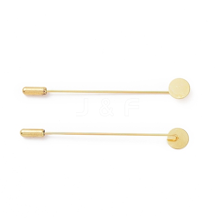 Brass Lapel Pin Base Settings KK-I693-02B-G-1