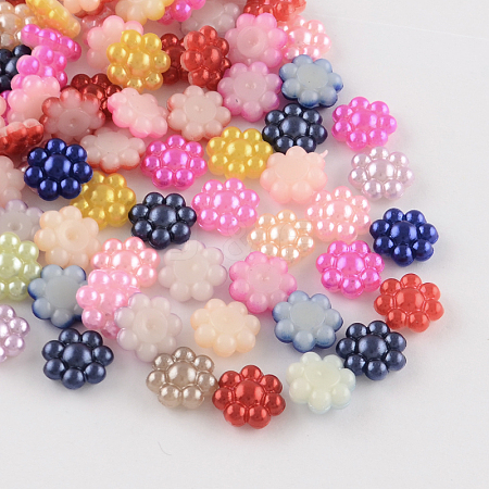 ABS Plastic Imitation Pearl Cabochons SACR-R856-M-1